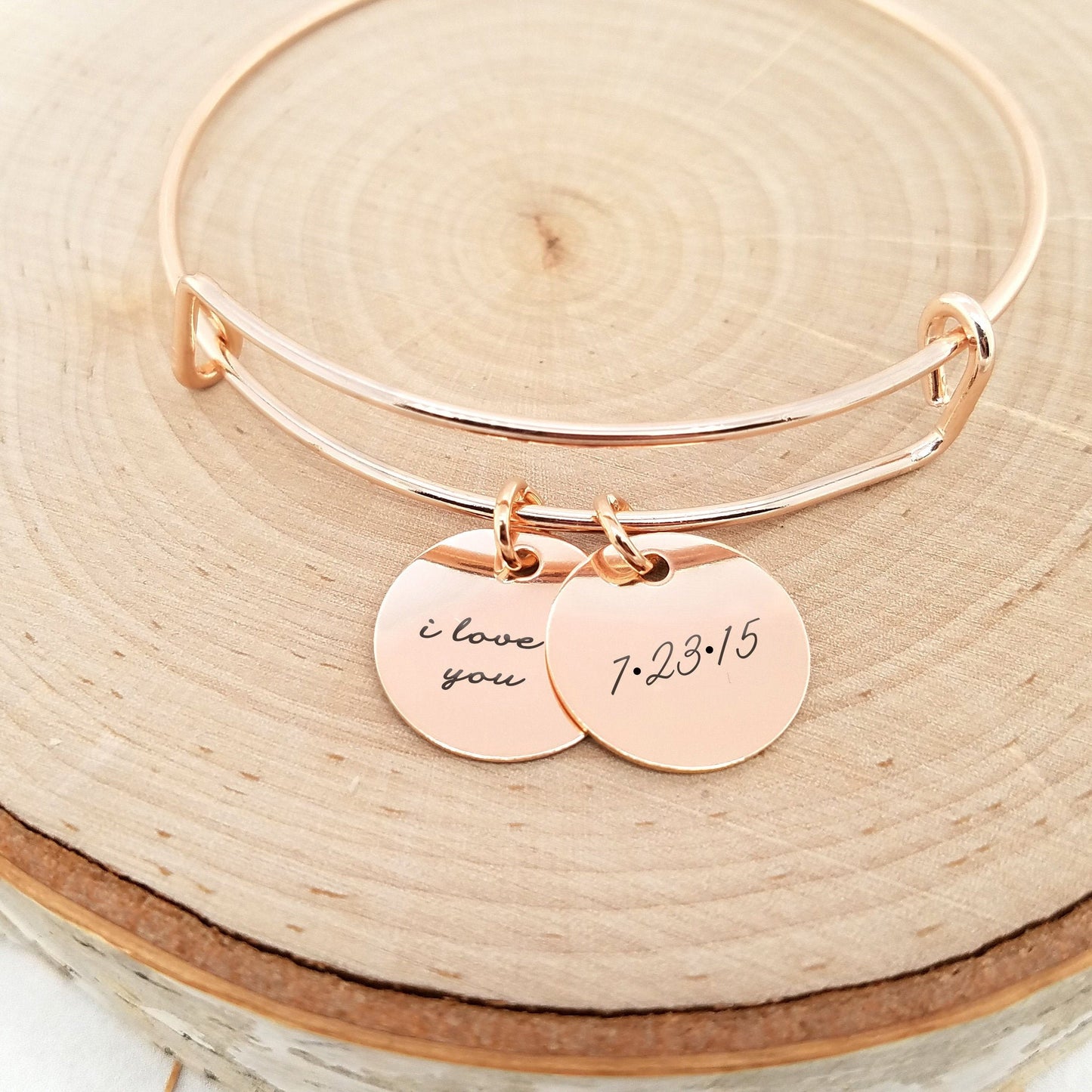 Personalized Anniversary Bracelet - Gold